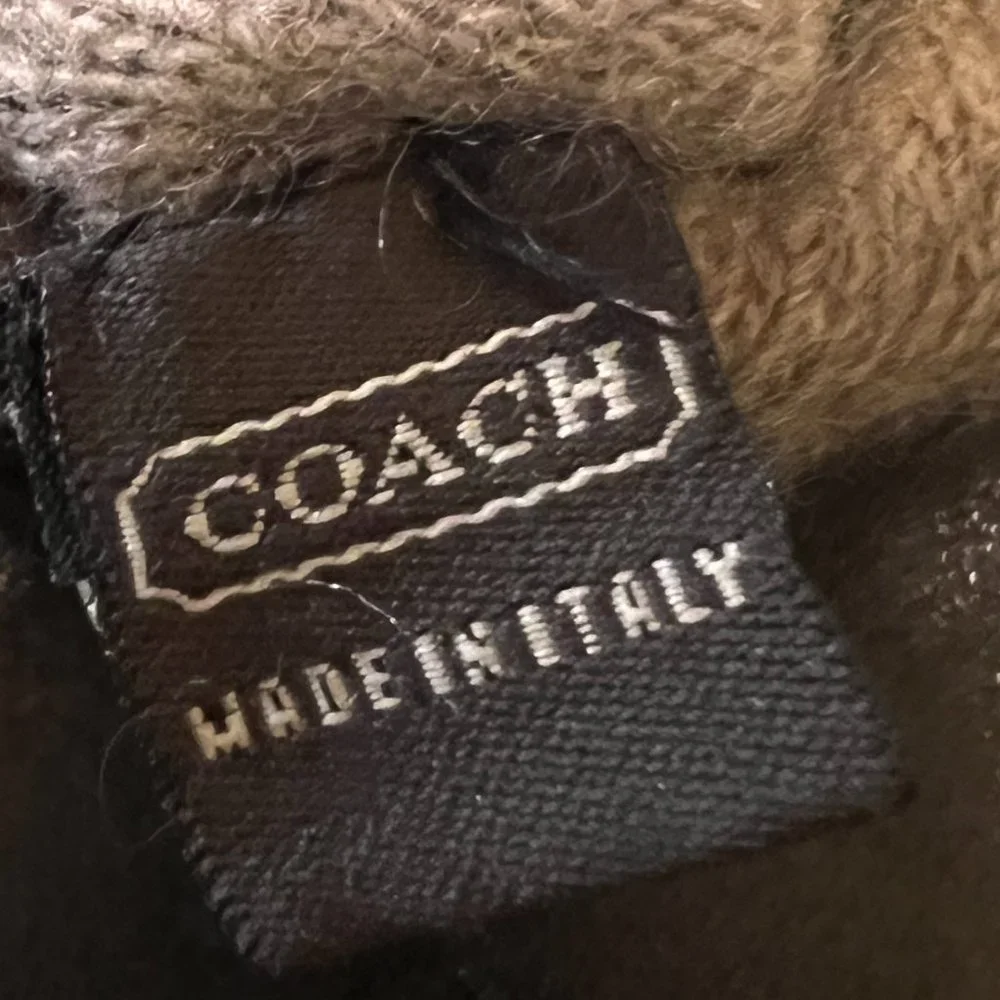 Coach gloves 6 1/2 brown tan